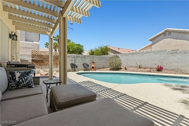 1906 Desert Sage Ave, North Las Vegas, NV 89031 - view of pool featuring a patio area and a fenced backyard