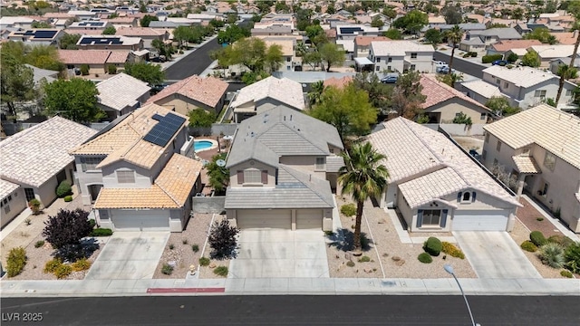 1906 Desert Sage Ave, North Las Vegas, NV 89031 - aerial perspective of suburban area featuring a pool area