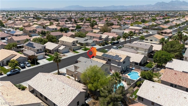 1906 Desert Sage Ave, North Las Vegas, NV 89031 - aerial view of residential area featuring a mountain backdrop