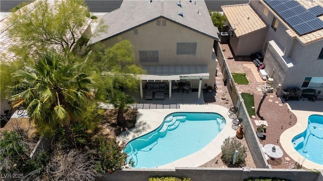 1906 Desert Sage Ave, North Las Vegas, NV 89031 - view of swimming pool with a patio and a fenced backyard
