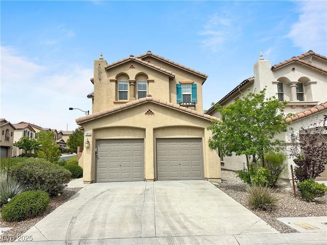 7815 Shingle Beach St, Las Vegas, NV 89166 - mediterranean / spanish-style house with stucco siding, concrete driveway, and a tile roof
