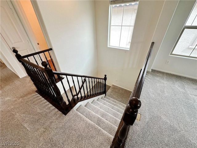 7815 Shingle Beach St, Las Vegas, NV 89166 - staircase featuring carpet and baseboards