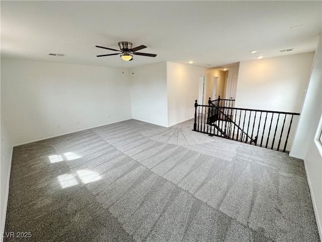 7815 Shingle Beach St, Las Vegas, NV 89166 - empty room with carpet floors, recessed lighting, ceiling fan, and baseboards