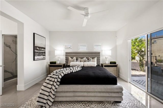 10532 Redwood Ash Ave, Las Vegas, NV 89144 - bedroom with access to outside and a ceiling fan