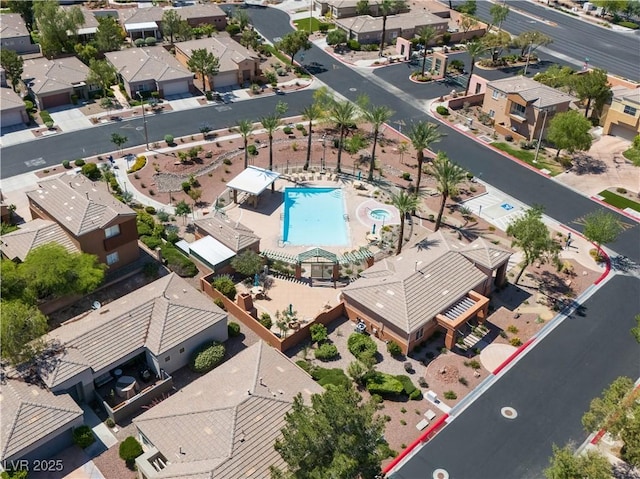 10532 Redwood Ash Ave, Las Vegas, NV 89144 - aerial view of residential area with a pool area