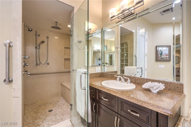5162 Estasi St, Las Vegas, NV 89135 - bathroom with a stall shower and vanity