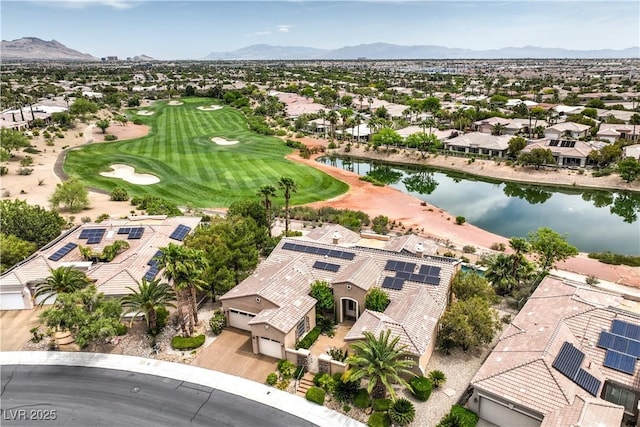 5162 Estasi St, Las Vegas, NV 89135 - aerial view of residential area with a water and mountain view and a local golf course