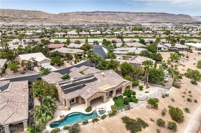 5162 Estasi St, Las Vegas, NV 89135 - aerial perspective of suburban area featuring a mountainous background