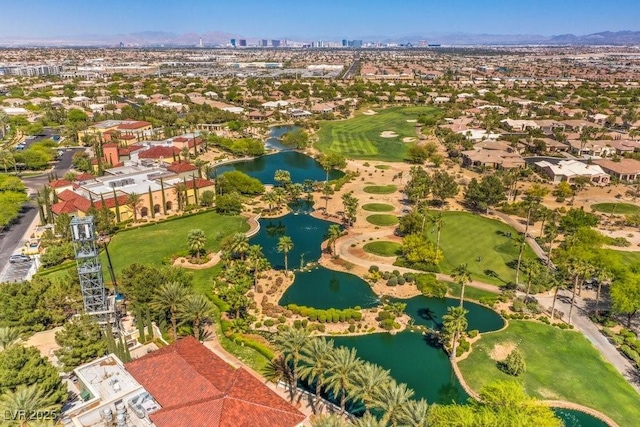 5162 Estasi St, Las Vegas, NV 89135 - aerial view of residential area with a water and mountain view and a golf club