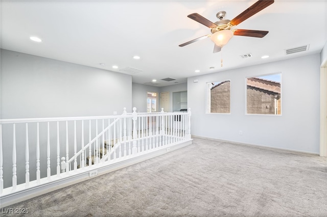 2482 Denholme St, Henderson, NV 89044 - carpeted spare room featuring recessed lighting, ceiling fan, and baseboards