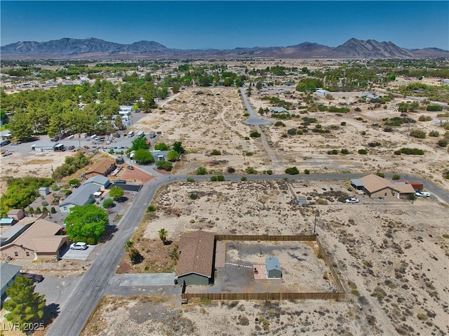 1190 W Sierra Vista Cir, Pahrump, NV 89060 - drone / aerial view of a mountain backdrop and a desert landscape