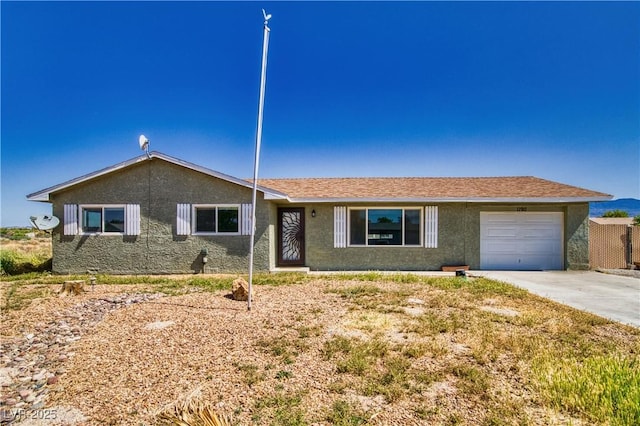 1190 W Sierra Vista Cir, Pahrump, NV 89060 - single story home featuring a garage, driveway, and stucco siding