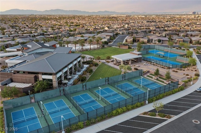 6700 Regency Stone Way, Las Vegas, NV 89148 - aerial view at dusk of a mountain view