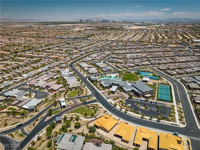 6700 Regency Stone Way, Las Vegas, NV 89148 - aerial view of property and surrounding area with nearby suburban area
