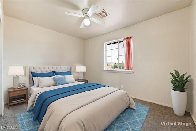 480 China St, Pahrump, NV 89048 - bedroom with carpet flooring, baseboards, and a ceiling fan