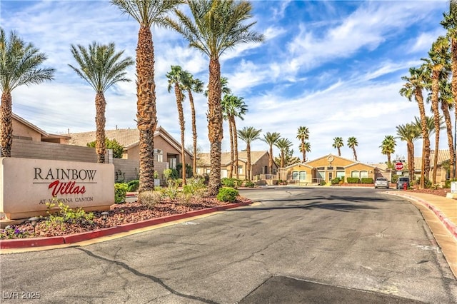 202 Twin Creek St, Henderson, NV 89074 - view of asphalt street featuring curbs, traffic signs, and a residential view
