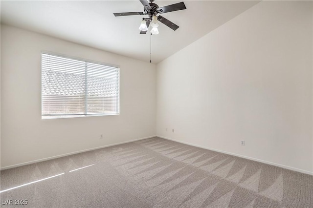 202 Twin Creek St, Henderson, NV 89074 - spare room with light carpet, baseboards, ceiling fan, and lofted ceiling