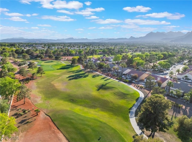 2553 Showcase Dr, Las Vegas, NV 89134 - aerial perspective of suburban area with a mountainous background and a golf course