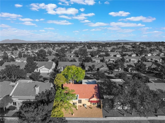 2553 Showcase Dr, Las Vegas, NV 89134 - aerial view of residential area featuring mountains