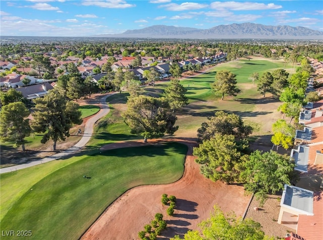 2553 Showcase Dr, Las Vegas, NV 89134 - aerial view of residential area featuring mountains and a local golf course