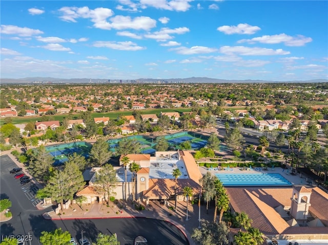 2553 Showcase Dr, Las Vegas, NV 89134 - aerial view of residential area with mountains