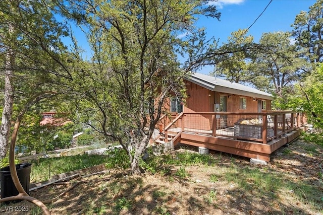 3971 Arlberg Way, Mount Charleston, NV 89124 - back of house with a wooden deck
