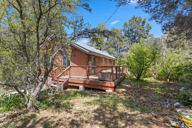 3971 Arlberg Way, Mount Charleston, NV 89124 - back of house with a wooden deck