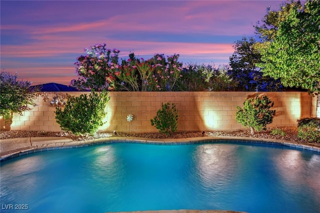 708 Kibbey St, Las Vegas, NV 89178 - view of pool at dusk