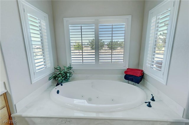 1361 Moose St, Pahrump, NV 89048 - full bathroom featuring plenty of natural light and a tub with jets