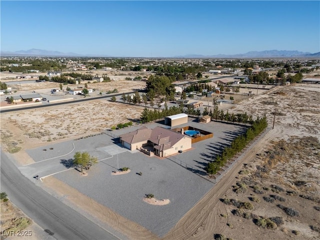 1361 Moose St, Pahrump, NV 89048 - aerial view of a mountainous background and a desert landscape