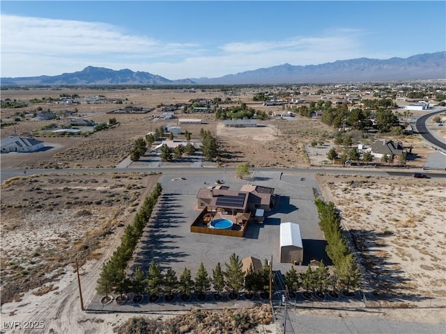 1361 Moose St, Pahrump, NV 89048 - bird's eye view of a mountain backdrop and a desert landscape