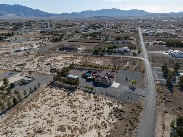 1361 Moose St, Pahrump, NV 89048 - drone / aerial view of mountains and a desert landscape
