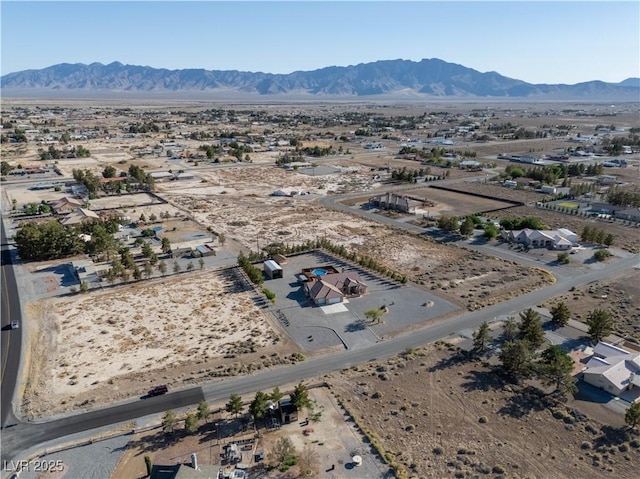1361 Moose St, Pahrump, NV 89048 - drone / aerial view of a mountainous background and a desert landscape