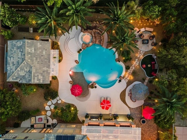 7001 Via Locanda Ave, Las Vegas, NV 89131 - bird's eye view of a pool