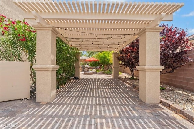 7001 Via Locanda Ave, Las Vegas, NV 89131 - view of patio featuring a pergola