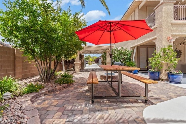 7001 Via Locanda Ave, Las Vegas, NV 89131 - view of patio / terrace with a balcony