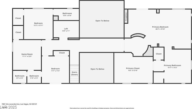 7001 Via Locanda Ave, Las Vegas, NV 89131 - room layout