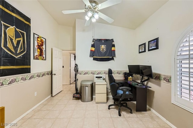 1905 Dakota Hills Ave, Las Vegas, NV 89123 - office space featuring ceiling fan and healthy amount of natural light
