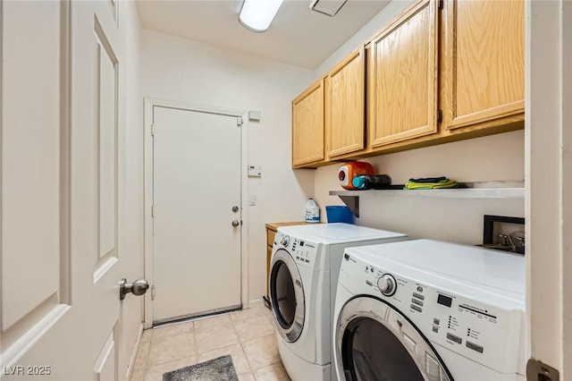 1905 Dakota Hills Ave, Las Vegas, NV 89123 - laundry room featuring cabinet space, washer and dryer, and light tile patterned flooring