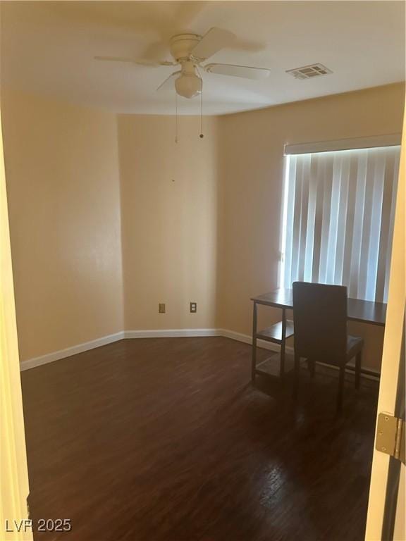 7850 Flagler St, Las Vegas, NV 89139 - unfurnished office featuring dark wood finished floors and a ceiling fan