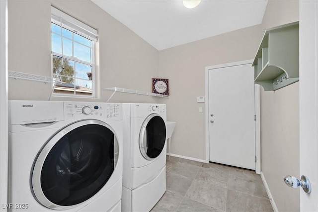 4020 Recktenwall Ave, North Las Vegas, NV 89081 - laundry room with washing machine and dryer and baseboards