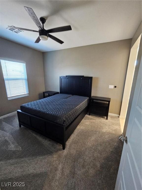 289 Aravalli Crest St, Henderson, NV 89015 - bedroom with carpet flooring, baseboards, and ceiling fan