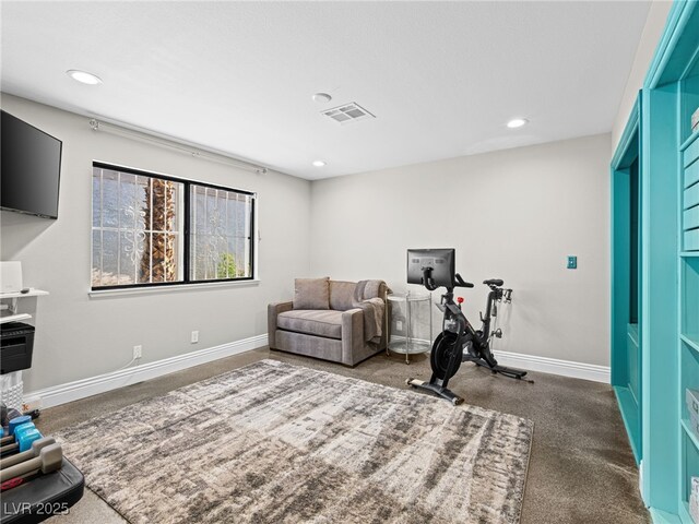 2104 Plaza De La Candela, Las Vegas, NV 89102 - exercise room featuring recessed lighting, baseboards, and carpet