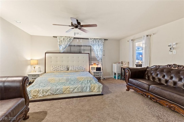 6714 Flamenco Ct, Las Vegas, NV 89139 - carpeted bedroom featuring a ceiling fan and baseboards
