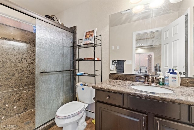 6714 Flamenco Ct, Las Vegas, NV 89139 - bathroom featuring a stall shower and vanity