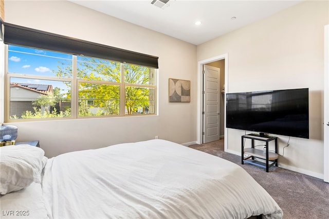 11672 Barga Ct, Las Vegas, NV 89138 - carpeted bedroom with baseboards and recessed lighting