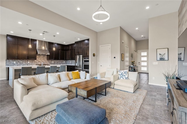 11672 Barga Ct, Las Vegas, NV 89138 - living room with recessed lighting and baseboards