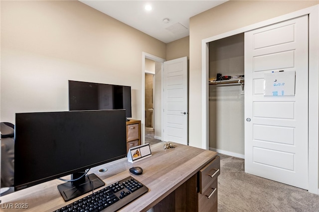 11672 Barga Ct, Las Vegas, NV 89138 - office area featuring light colored carpet and baseboards