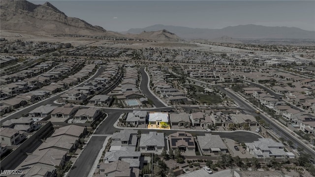 11672 Barga Ct, Las Vegas, NV 89138 - aerial view of residential area with a mountain backdrop