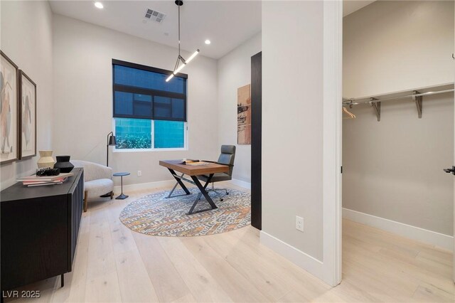 10781 Agate Cliffs Ave, Las Vegas, NV 89135 - office space featuring light wood finished floors, baseboards, and recessed lighting